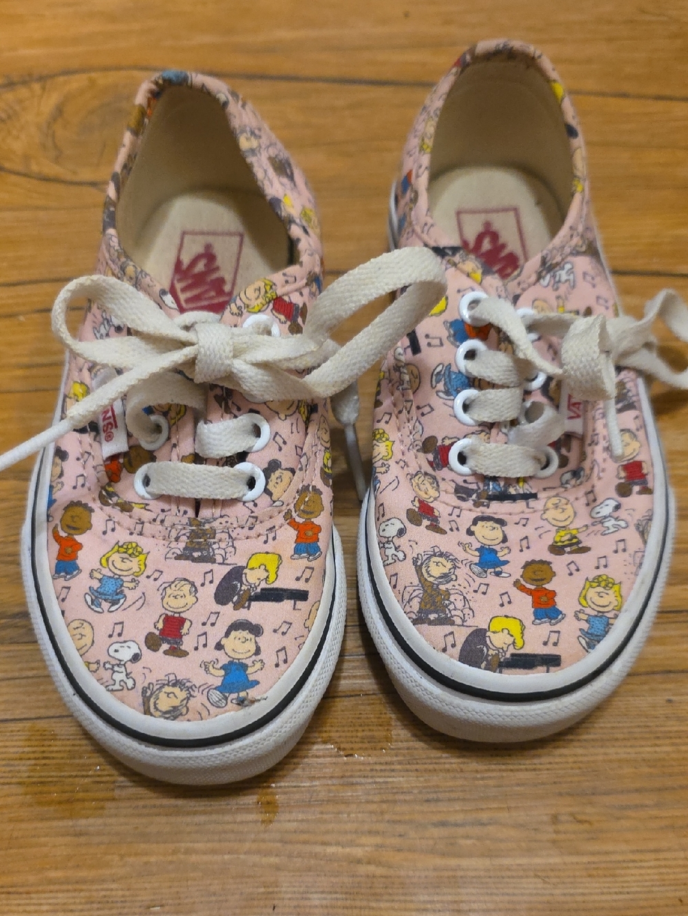Vans Kids Pink Cartoon Print Canvas Sneakers